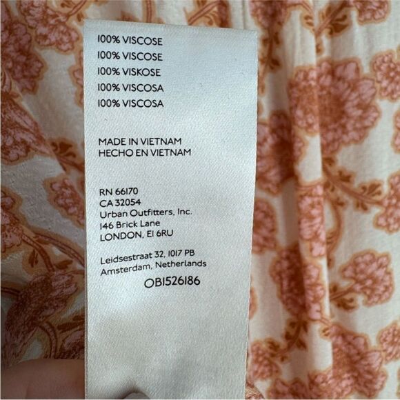 Free People NWT Mia Floral Print Tie Neck Tunic Top in Ivory Combo XS - Picture 10 of 10